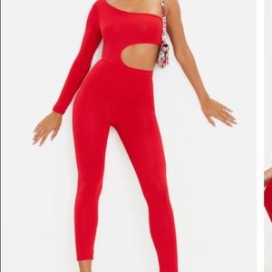 Pretty little thing Red jumpsuit